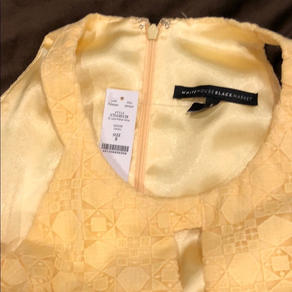 White House black market yellow dress - Picture 4 of 6